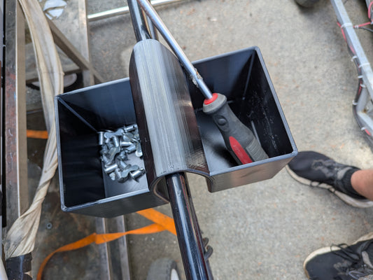 Saddle bag style holder